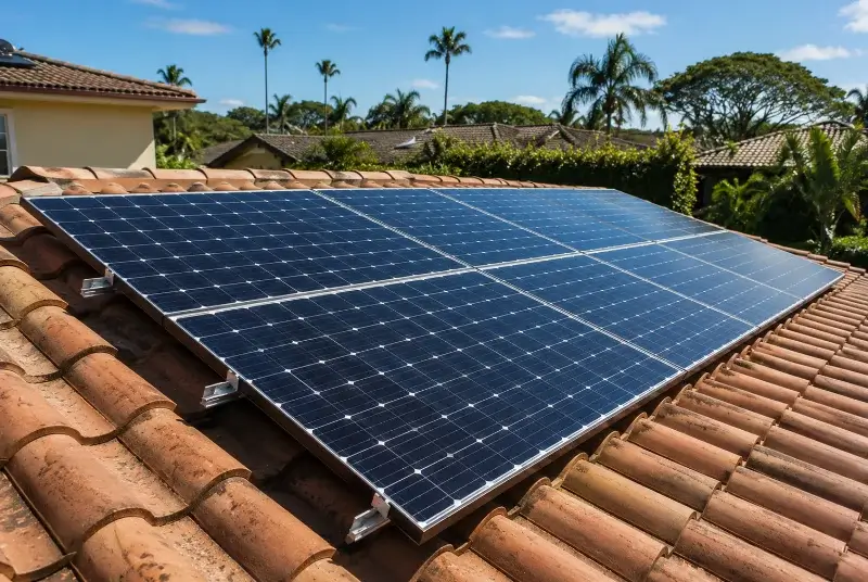 Installation de panneaux solaires à la Bernardière